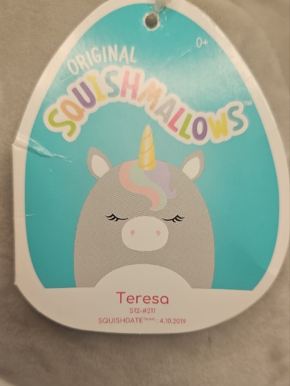 Squishmallows Unicorn 'Teresa' Plush with Rainbow Mane and Gold Horn NWT - Picture 2 of 6